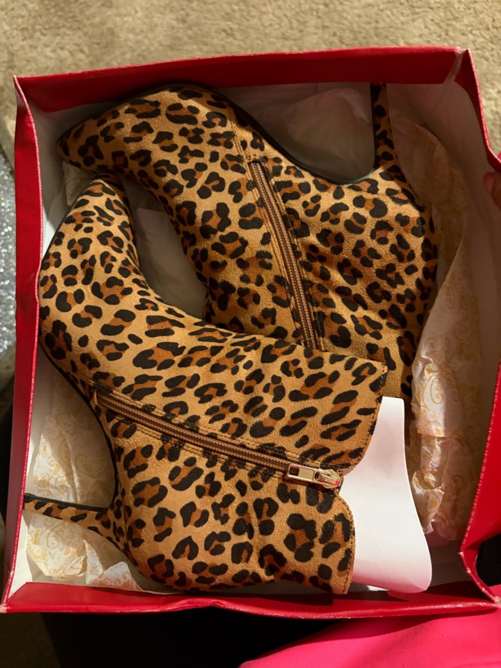 Leopard booties